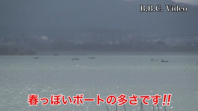 3連休中日は曇天強風!! ボートは増えてます #今日の琵琶湖（YouTubeムービー 22/03/20）
