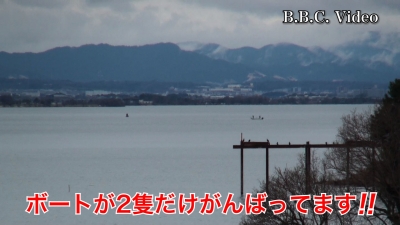 雨上がりの琵琶湖南湖!! ボートは2隻しか見えませ〜ん #今日の琵琶湖（YouTubeムービー 22/03/22）