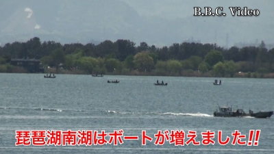 日曜日の琵琶湖は晴天軽風!! 南湖はボートが一気に増えました #今日の琵琶湖（YouTubeムービー 22/04/17）