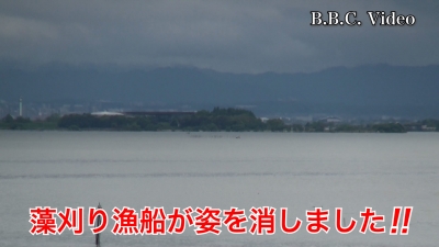 雨上がりの琵琶湖南湖!! 藻刈り漁船が姿を消しました #今日の琵琶湖（YouTubeムービー 22/04/27）
