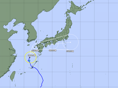 台風4号進路図（7月4日6時）