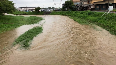 真野川は濁流です!! #今日の琵琶湖（YouTubeムービー 22/07/19）