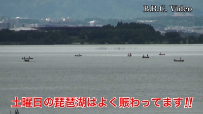 琵琶湖南湖は南西の強風で荒れてます!! 湖上はガラ空き #今日の琵琶湖（YouTubeムービー 22/07/23）