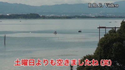 日曜朝もベタナギの琵琶湖南湖!! 湖上は土曜日よりも空いてます #今日の琵琶湖（YouTubeムービー 22/09/04）