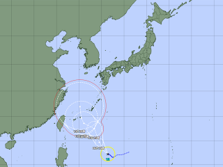 台風12号経路図（9月8日18時）