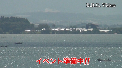 金曜日の琵琶湖南湖は晴れました!! イベント準備やら藻刈りやらで賑やかです#今日の琵琶湖湖（YouTubeムービー 22/09/16）