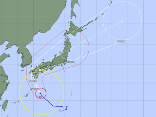 台風14号経路図（9月17日18時）