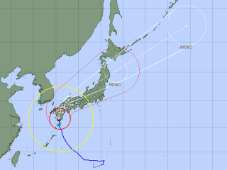 台風14号経路図（9月18日18時）