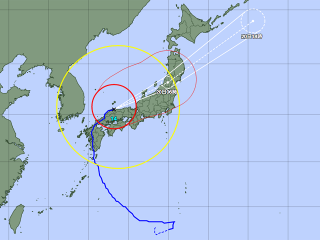 台風14号経路図（9月19日18時）