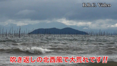 台風14号通過!! 吹き返しの強風で大荒れの琵琶湖 #今日の琵琶湖（YouTubeムービー 22/09/20）