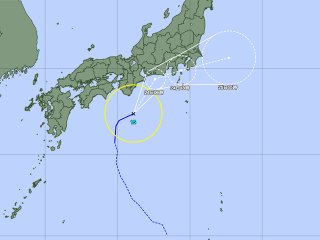 台風15号経路図（9月23日18時）