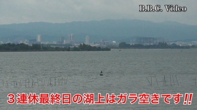 スポーツの日の琵琶湖南湖!! 雨上がりの湖上はガラ空きです #今日の琵琶湖（YouTubeムービー 22/10/10）