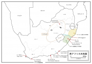 地図 南アフリカ（ナタール植民地_ズールー王国）