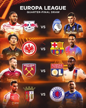 UEFA Europa League quarter-final and semi-final draws Kamada 2022
