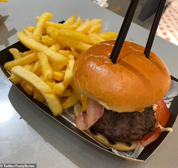 a burger and chips at the Emirates costing a whopping £18