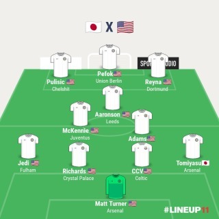 Us soccer fan made a USA Japan combined 11 small