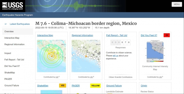 【大地震】メキシコで「M7.6」の地震が発生！