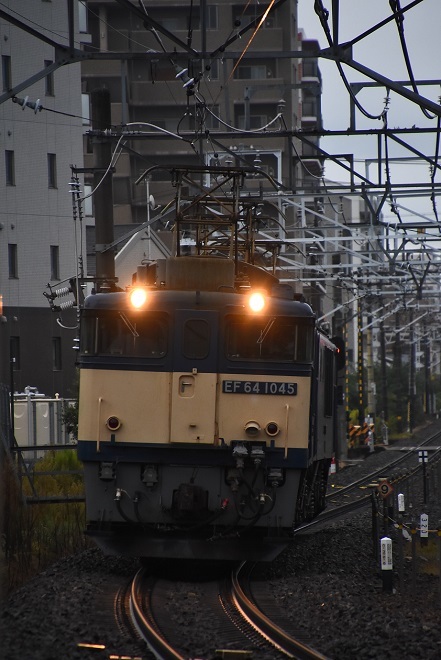 2022年9月24日撮影　北松本にて　篠ノ井線8087ﾚ　EF64-1045号機