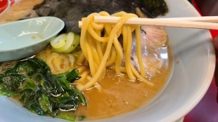 山岡家白根　ラーメン　麺スープ