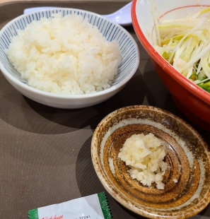 たまる屋イオン新潟南　混ぜ麺　追い飯