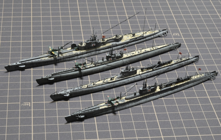 日本海軍 伊号潜水艦 4隻 完成 【伊-16，伊-27、伊-58（前期型）伊-400】 DSC_E0058◆模型製作工房 聖蹟