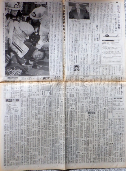 読売新聞1995年3月20日夕刊２面