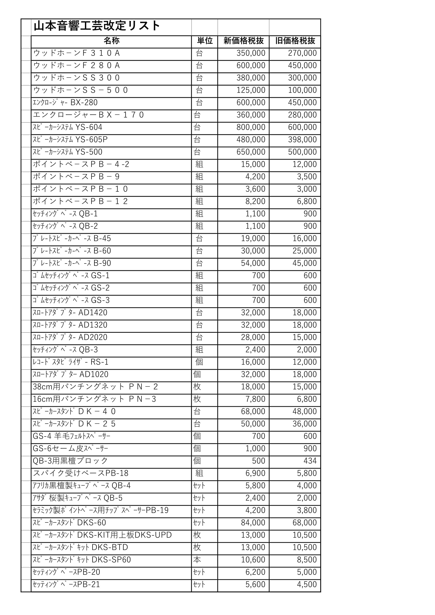 山本音響工芸価格改定リスト_20220721-1