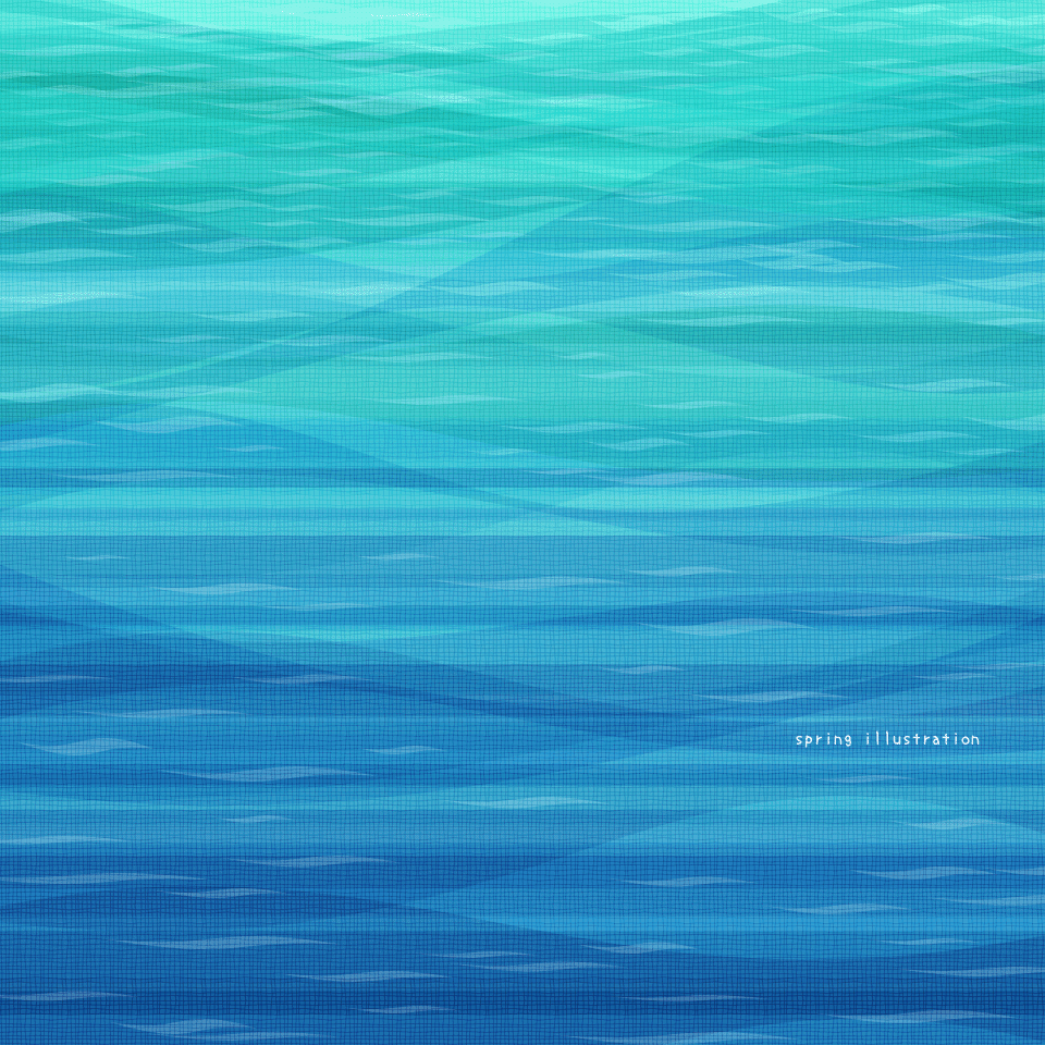 【aquamarine】パターンのイラストましかく壁紙・背景