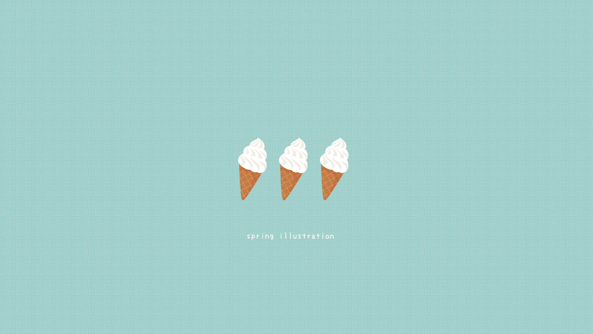 【バニラソフトクリーム】スイーツのイラストPC壁紙・背景
