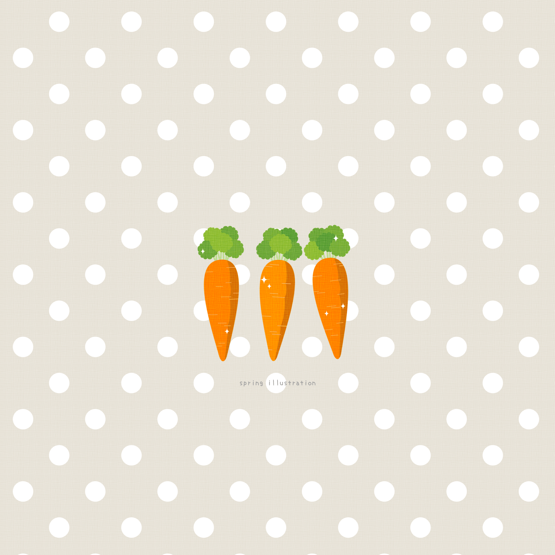 【にんじん】野菜のイラストましかく壁紙・背景