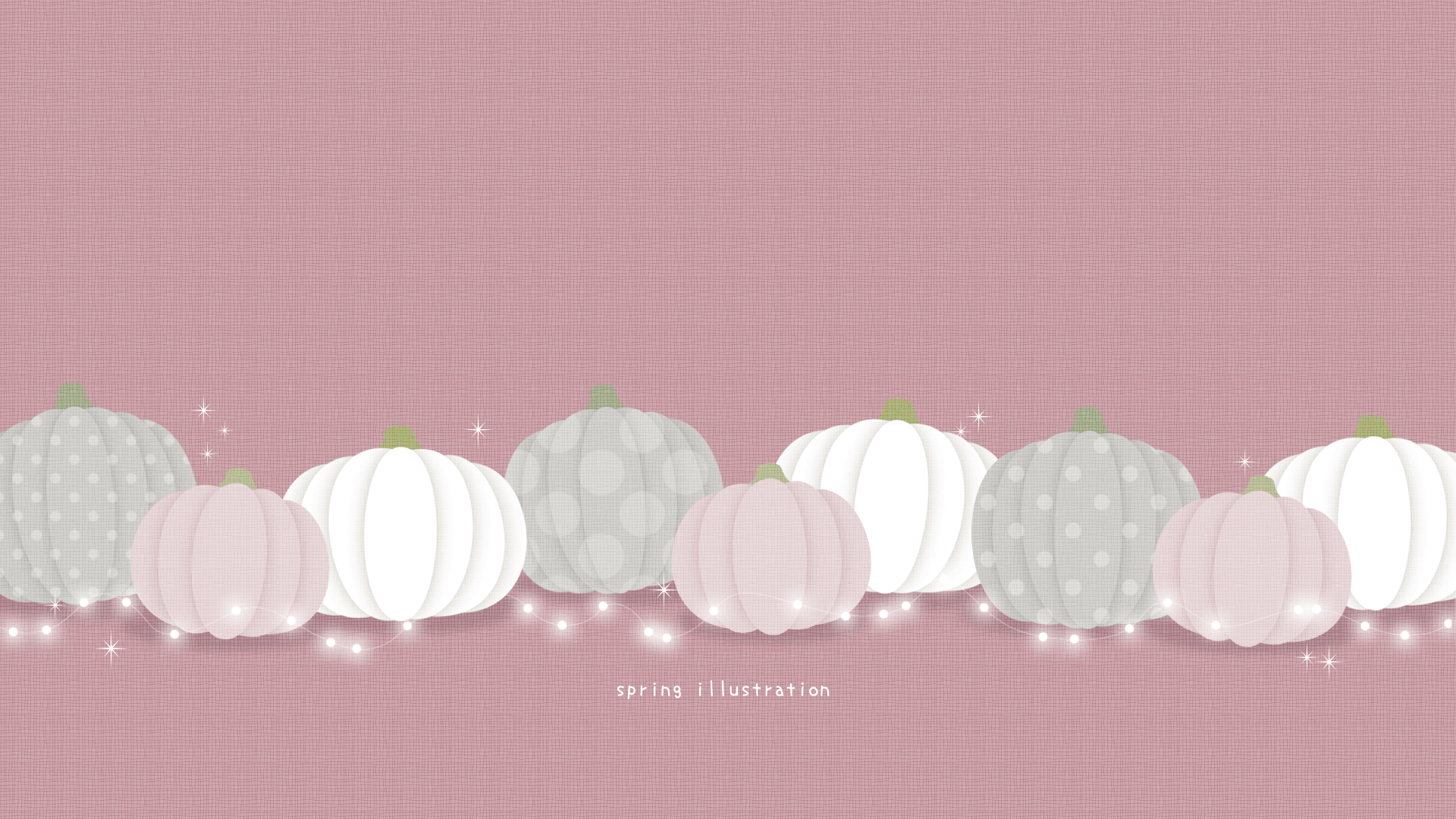 【Pinkish Halloween】ハロウィンのイラストPC壁紙・背景