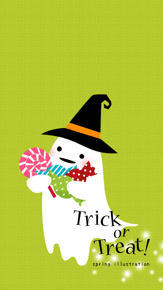 【Trick or Treat】ハロウィンのイラストスマホ壁紙・背景