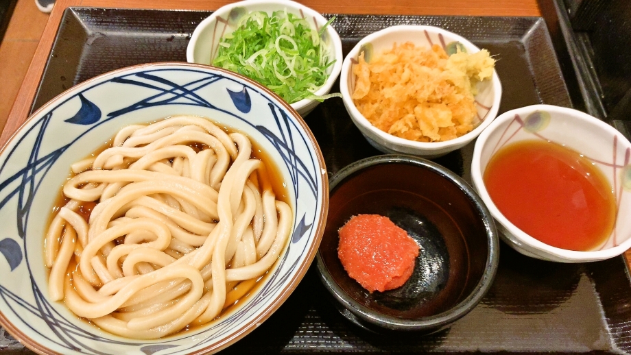 丸亀製麺＠上野（ぶっかけうどん）_セット